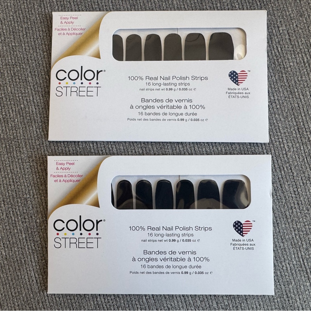 Color Street Midnight in Manhattan Black Nail Polish Strips - 2 Packs